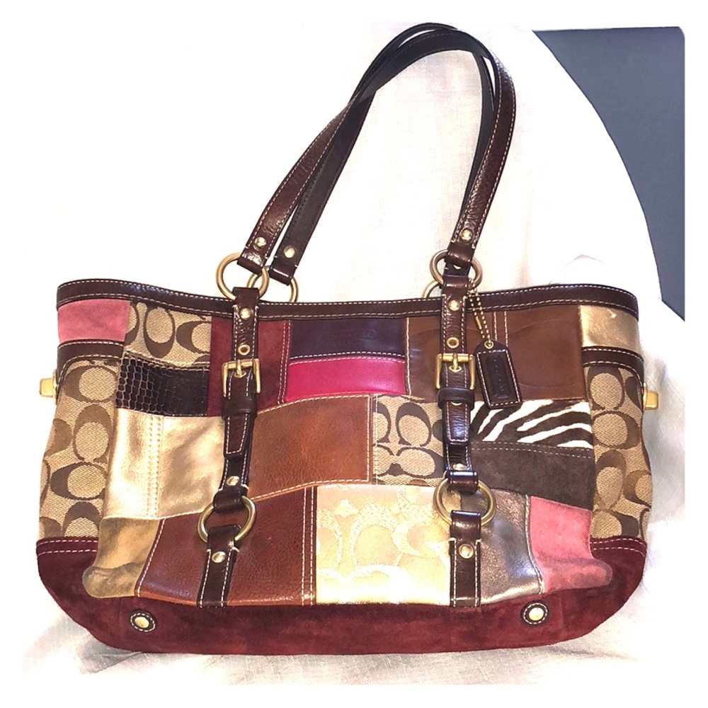 Authentic COACH Holiday Patchwork Tote